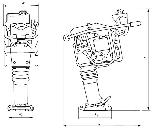 Чертеж трамбовки электрической